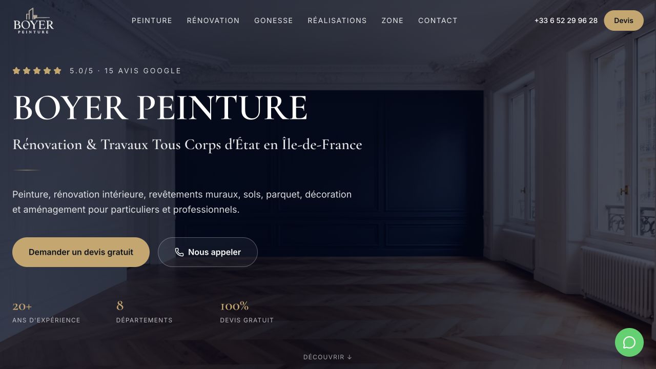 Capture du site de Boyer Peinture
